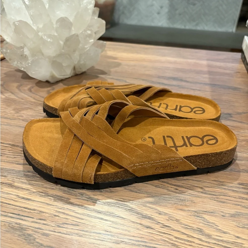 Earth Women's Atlas Round Toe Footbed Slip-On Casual Sandals New - Picture 4 of 8